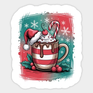 Candy Cane Cocoa – Merry Christmas Mood Sticker